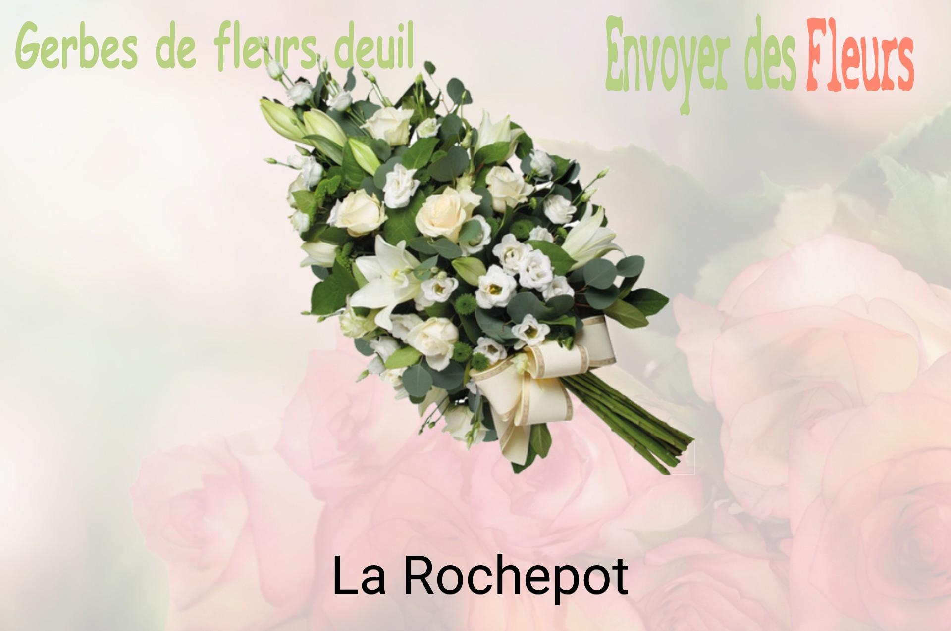 Gerbe de fleurs de deuil livrée à La Rochepot